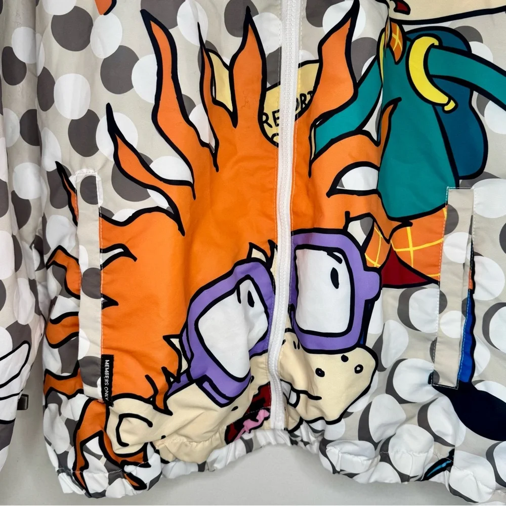 Nickelodeon Members Only X Rugrats Hey Arnold Windbreaker Jacket X Large Stempy - Picture 3 of 12